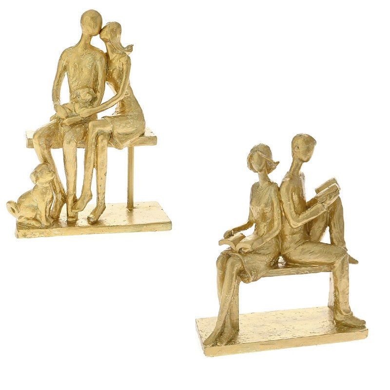 ΔΙΑΚΟΣΜΗΤΙΚΟ ΧΡΥΣΟ ΖΕΥΓΑΡΙ ΣΕ ΠΑΓΚΑΚΙ 18x10x23cm