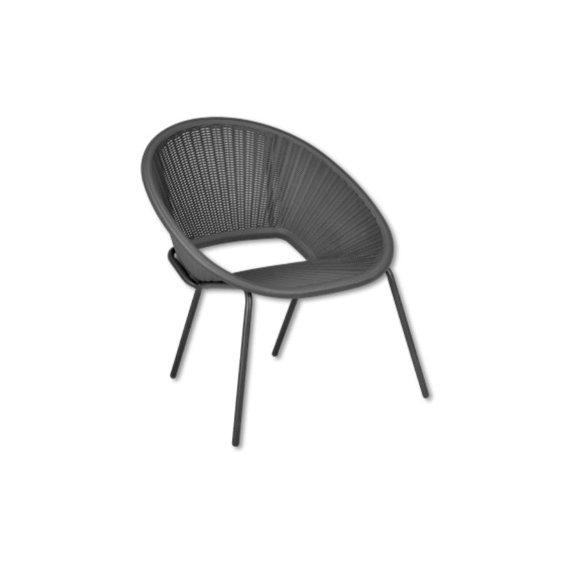 ΚΑΡΕΚΛΑ ΜΠΑΛΚΟΝΙΟΥ ΑΧΙΒΑΔΑ ΣΚΟΥΡΟ ΓΚΡΙ RATTAN ΜΕΤΑΛΛΙΚΗ