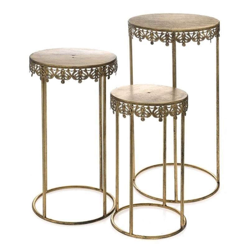 ΤΡΑΠΕΖΑΚΙ ΧΡΥΣΟ ΜΕΤΑΛΛΙΚΟ 31x31x63.5cm