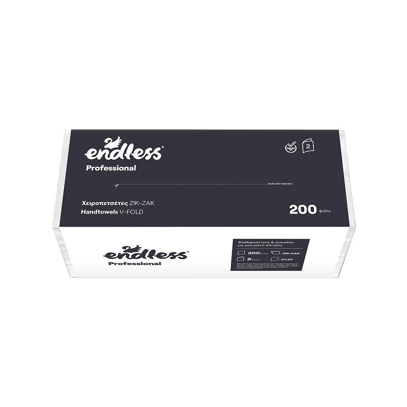 ΧΕΙΡΟΠΕΤΣΕΤΑ ΖΙΚ-ΖΑΚ 200TEM 2Φ 21x25cm ENDLESS