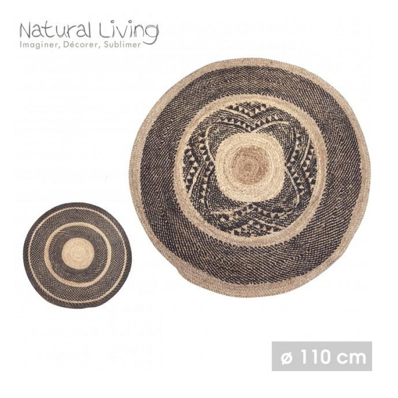 ΧΑΛΙ ΓΙΟΥΤΑ ΡΟΤΟΝΤΑ 110εκ ΔΙΧΡΩΜΟ NATURAL LIVING