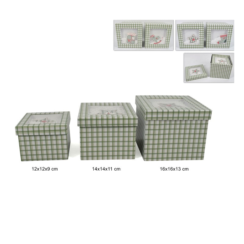 ΚΟΥΤΙ ΔΩΡΟΥ ΚΑΡΩ XMAS ΜΕ ΑΣΤΕΡΙ 12.5x12.5x9cm