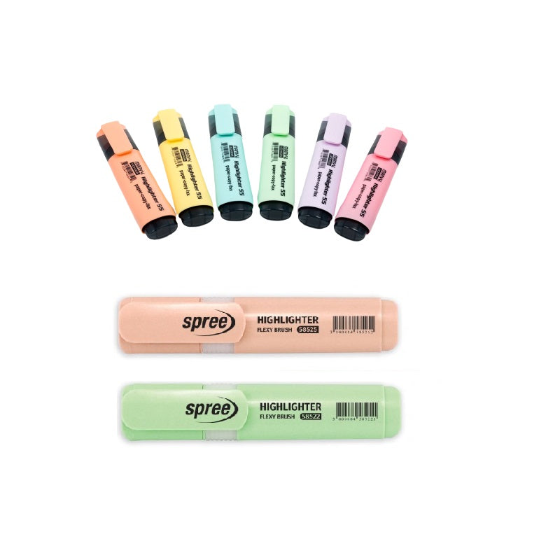 ΜΑΡΚΑΔΟΡΟΣ ΥΠΟΓΡΑΜΜΙΣΗΣ 6mm ΠΑΣΤΕΛ SPREE