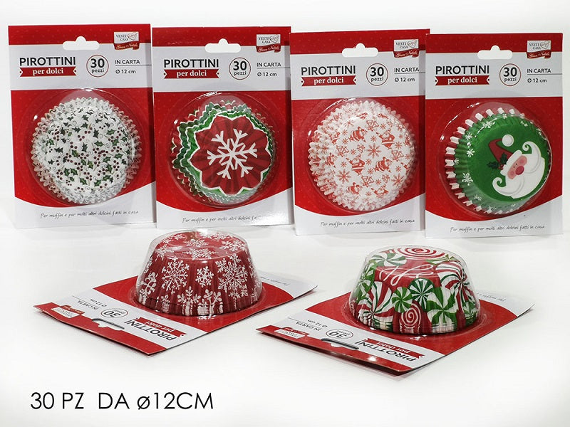 ΦΟΡΜΑΚΙΑ ΧΑΡΤΙΝΑ 30TEM 12cm XMAS