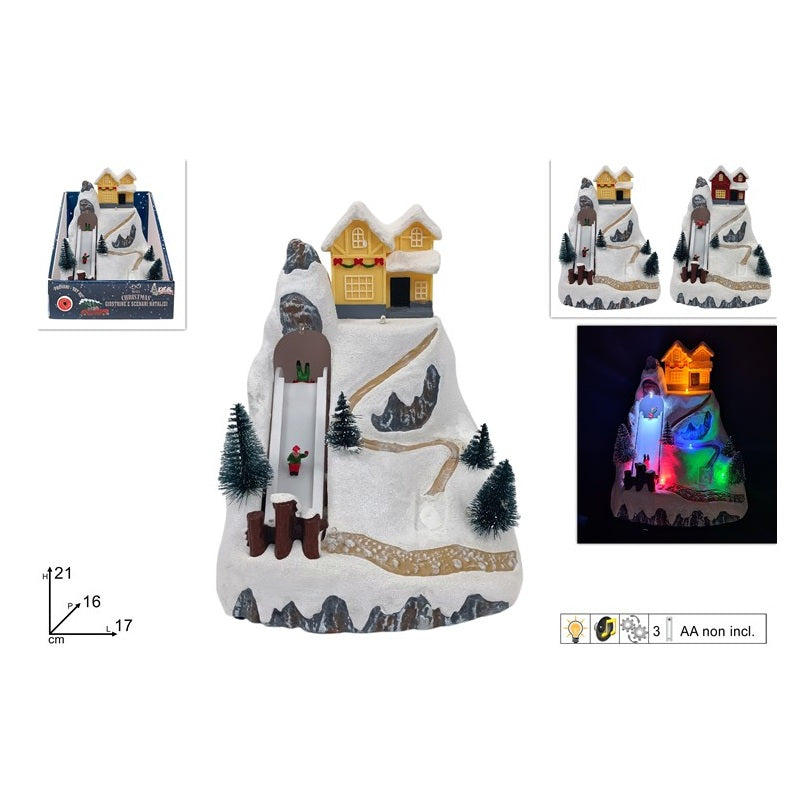 ΦΩΤΙΖΟΜΕΝΟ ΣΠΙΤΑΚΙ ΣΕ ΠΛΑΓΙΑ ΜΕ ΜΟΥΣΙΚΗ 16x16x20cm