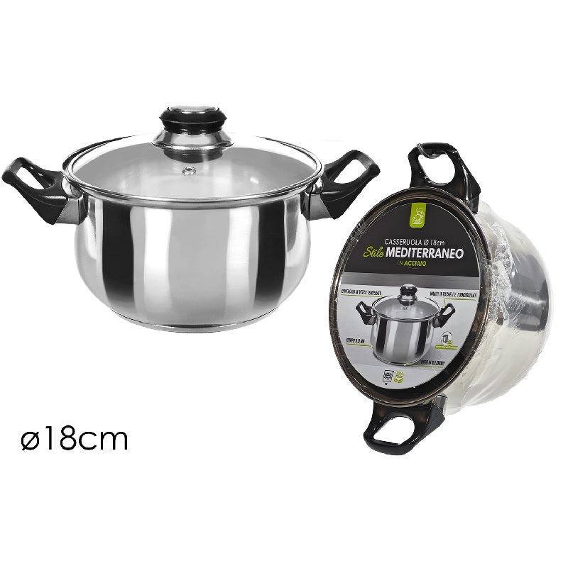 ΚΑΤΣΑΡΟΛΑ ΑΝΟΞΕΙΔΩΤΗ 18cm GUSTO CASA