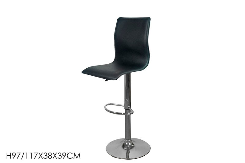 ΣΚΑΜΠΟ ΔΕΡΜΑΤΙΝΟ INOX Υ97-117x38x39εκ ΜΑΥΡΟ