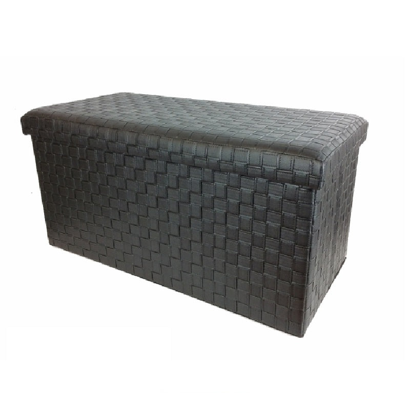 ΣΚΑΜΠΟ 76x38cm ΜΑΥΡΟ ΔΕΡΜΑ ΜΕ ΑΠΟΘΗΚΕΥΤΙΚΟ ΧΩΡΟ