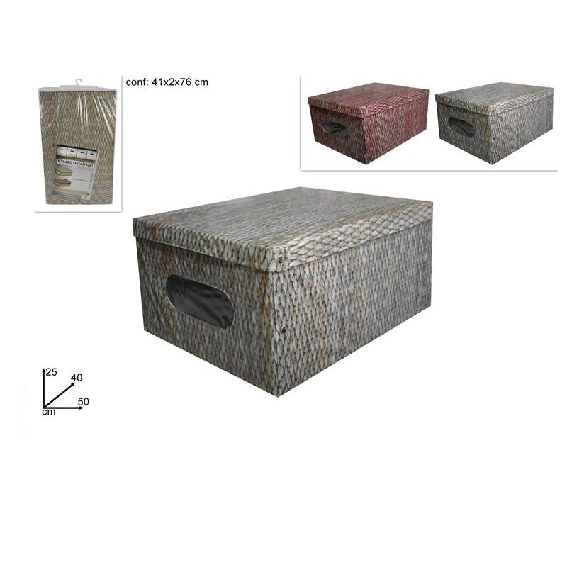 ΚΟΥΤΙ ΑΠΟΘΗΚΕΥΣΗΣ PVC RATTAN 50x40x25cm