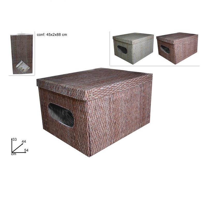 ΚΟΥΤΙ ΑΠΟΘΗΚΕΥΣΗΣ PVC RATTAN 54x44x33cm