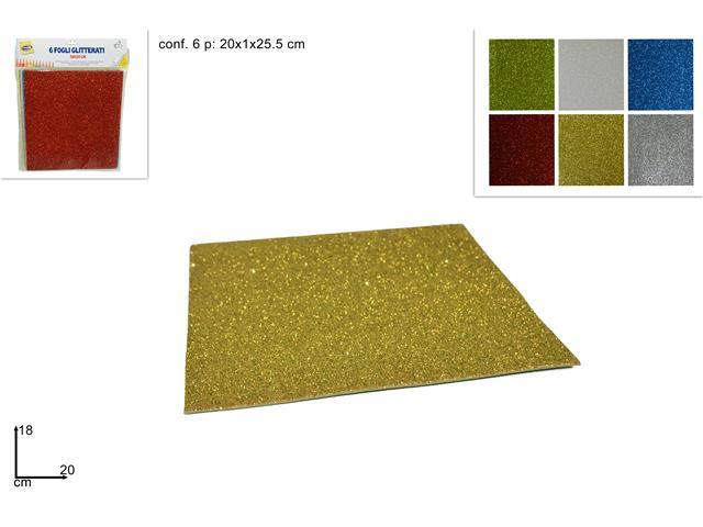 ΦΥΛΛΑ ΑΦΡΩΔΗ GLITTER 6TEM 18x20cm