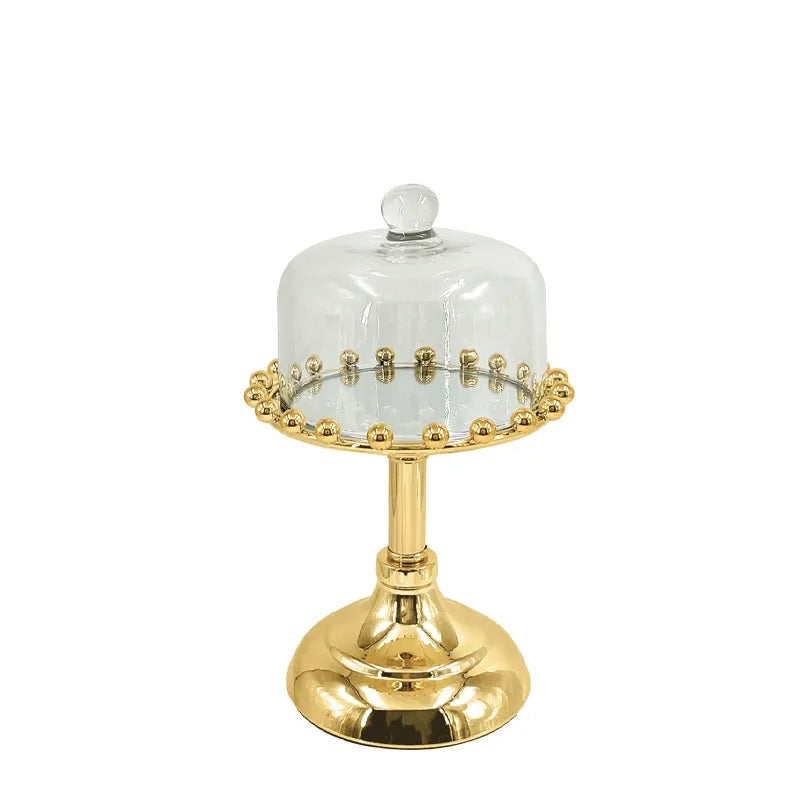 ΤΟΥΡΤΙΕΡΑ ΜΕΤΑΛΛΙΚΗ ΜΕ ΓΥΑΛΙΝΟ ΚΑΠΑΚΙ 14x24cm