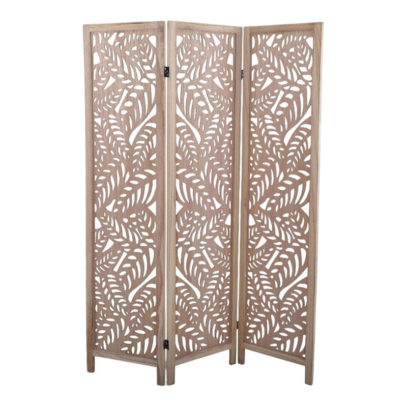 ΠΑΡΑΒΑΝ ΤΡΙΠΛΟ ΞΥΛΙΝΟ 170x120x6cm ΜΕ ΔΙΑΤΡΗΤΑ ΦΥΛΛΑ ANKOR