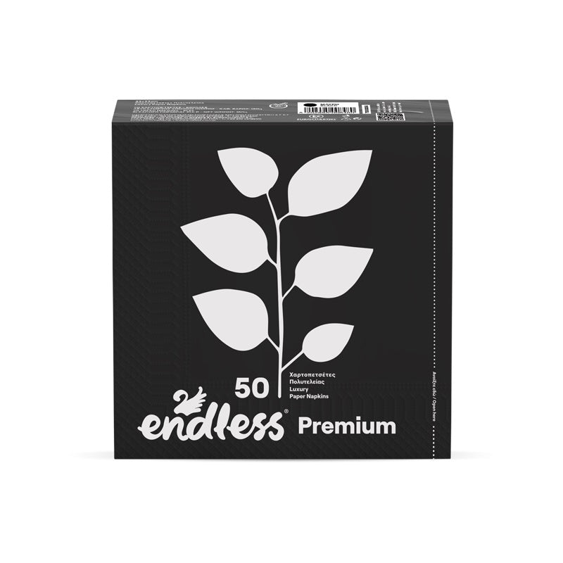 ΧΑΡΤΟΠΕΤΣΕΤΕΣ PREMIUM ΜΑΥΡΕΣ 33x33εκ 50ΤΕΜ ENDLESS