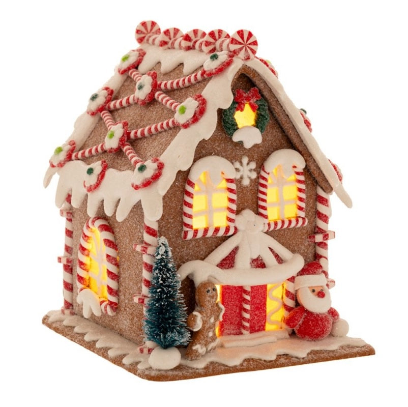 ΣΠΙΤΑΚΙ GINGERBREAD ΜΕ LED ΦΩΣ 12x14x15εκ