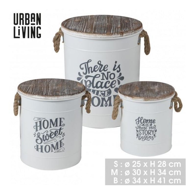 ΚΑΛΑΘΙ ΜΕΤΑΛΛΙΚΟ 25x25cm LOFT HOME