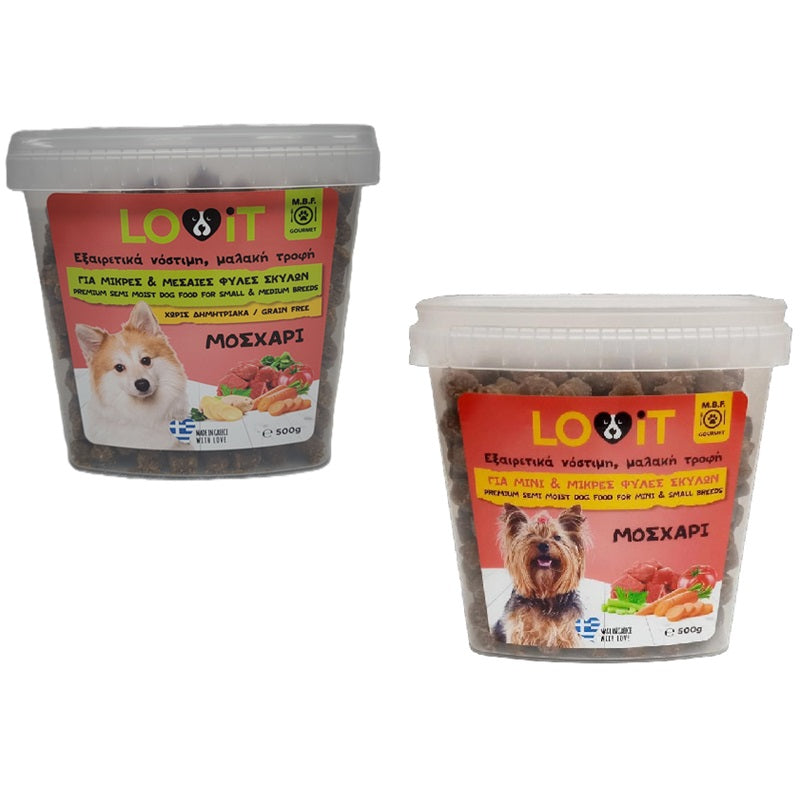 ΣΚΥΛΟΤΡΟΦΗ ΜΑΛΑΚΗ ΜΟΣΧΑΡΙ 500gr LOVIT