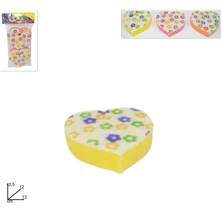 ΣΦΟΥΓΓΑΡΙ ΜΠΑΝΙΟΥ FLORAL 2ΤΕΜ ΚΑΡΔΙΕΣ RILUX