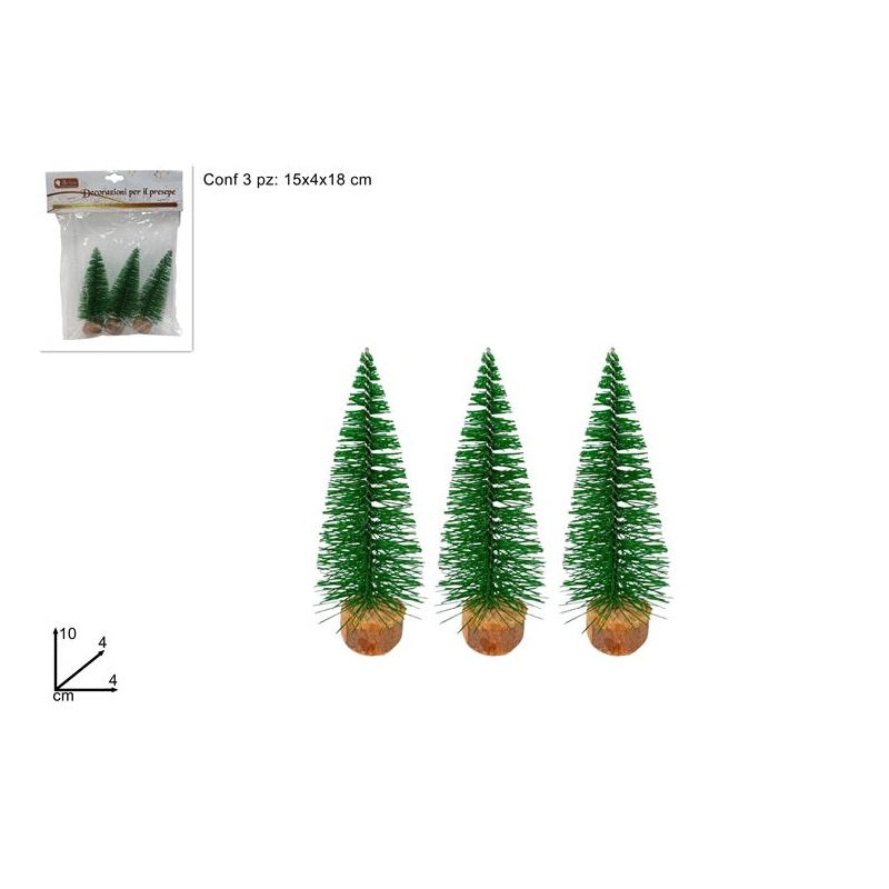 ΔΕΝΤΡΑΚΙΑ 10cm XMAS ΣΕΤ 3ΤΕΜ