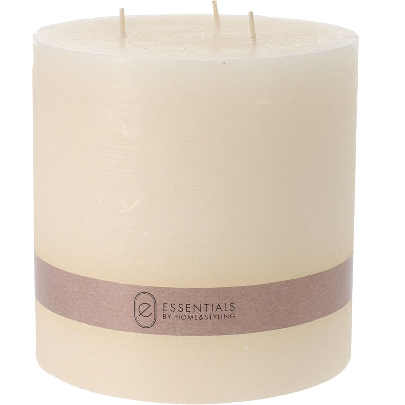 ΚΕΡΙ ΚΟΡΜΟΣ 14x14cm ΜΕ ΤΡΙΠΛΟ ΦΥΤΙΛΙ ESSENTIALS