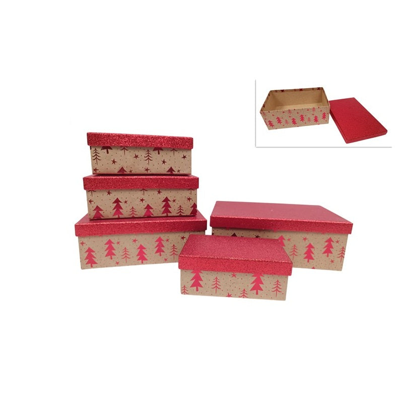 ΚΟΥΤΙ ΧΑΡΤΙΝΟ XMAS 17x10x7cm