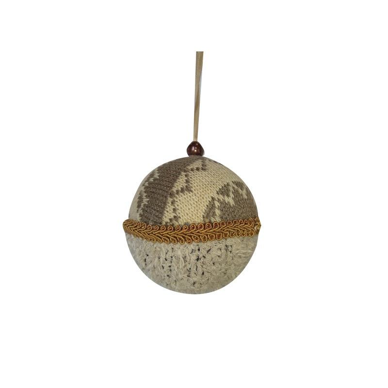 ΜΠΑΛΑ XMAS ΥΦΑΣΜΑΤΙΝΗ 8cm