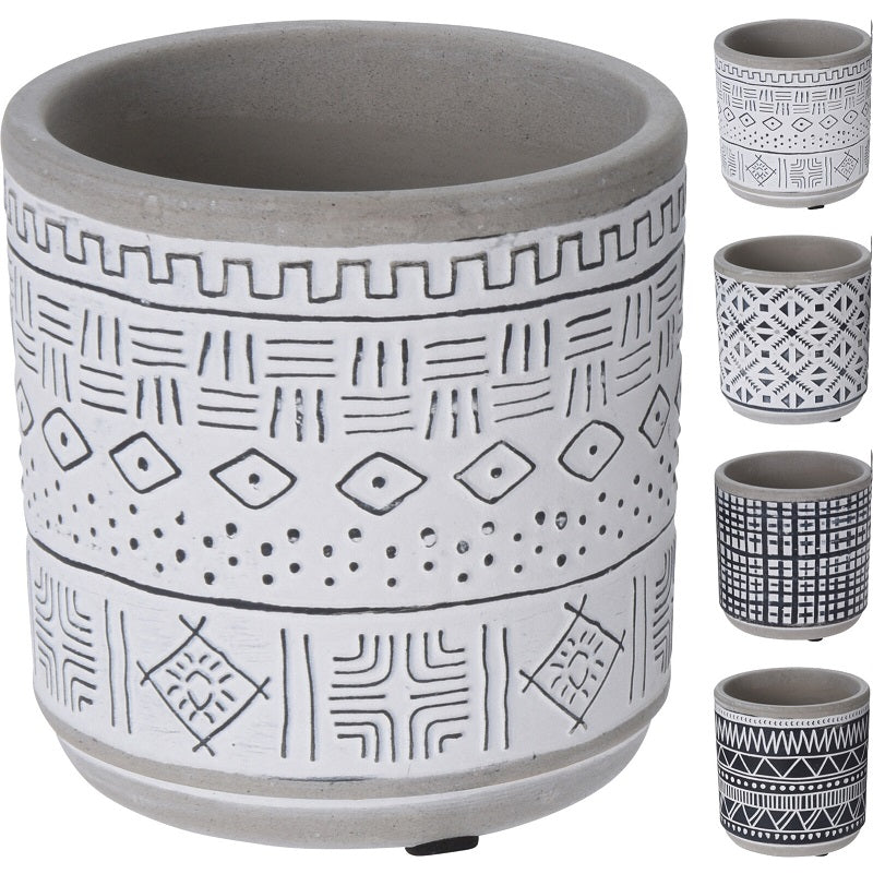 ΚΑΣΠΩ ΚΕΡΑΜΙΚΟ CEMENT ΛΕΥΚΟ ΜΑΥΡΟ 9cm