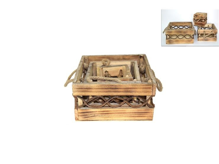 ΚΑΛΑΘΙ ΞΥΛΙΝΟ ΚΑΦΕ ΜΕ ΛΑΒΕΣ ΣΧΟΙΝΙ 20x20x14cm