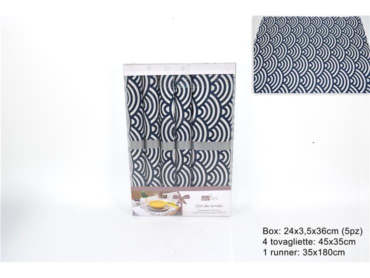 ΤΡΑΒΕΡΣΑ 35x180cm ΣΕΤ ΜΕ 4 ΣΟΥΠΛΑ 35x45cm ART HOME