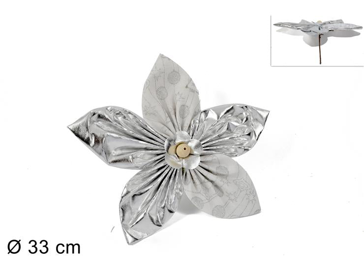 ΛΟΥΛΟΥΔΙ ΑΣΗΜΙ ΜΕΤΑΛΛΙΖΕ ΜΕ ΛΙΝΑΤΣΑ 33cm