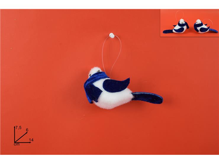 ΠΟΥΛΑΚΙ ΜΕ ΚΑΣΚΟΛ ΛΕΥΚΟ ΜΕ ΜΠΛΕ 14εκ XMAS