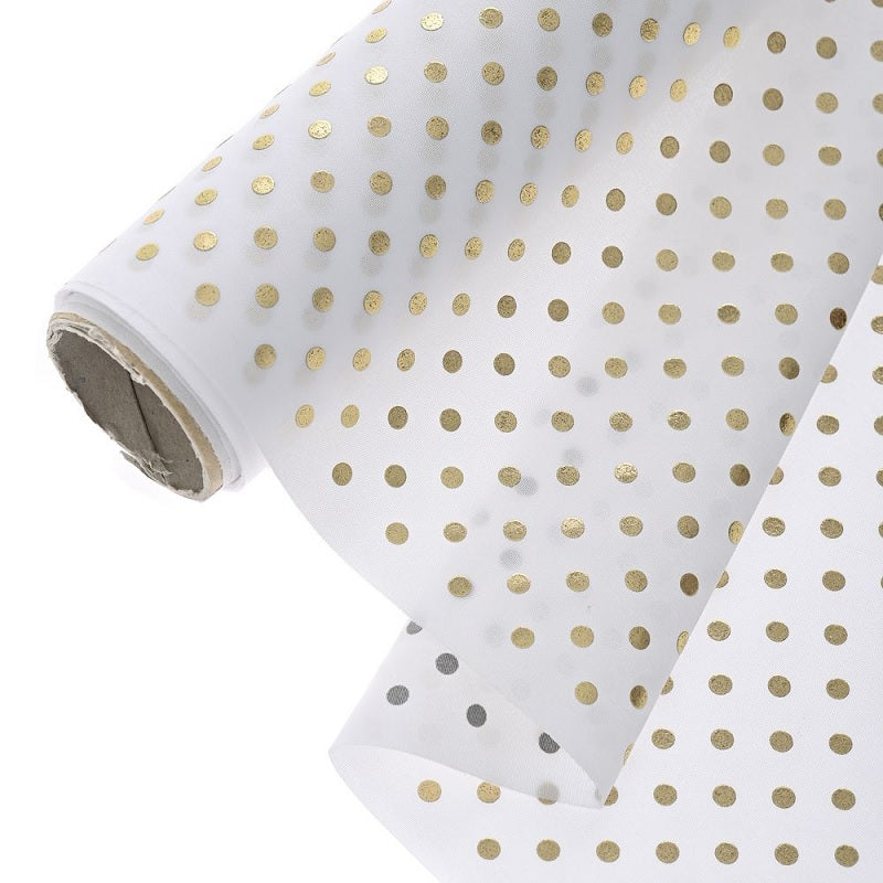 ΡΑΝΕΡ ΡΟΛΛΟ ΛΕΥΚΟ ΜΕ ΧΡΥΣΟ ΠΟΥΑ 24cm x 5m