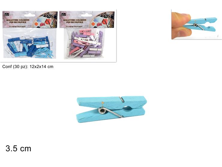 ΜΑΝΤΑΛΑΚΙΑ ΞΥΛΙΝΑ 30ΤΕΜ 3.5cm ΔΙΑΦΟΡΑ ΧΡΩΜΑΤΑ