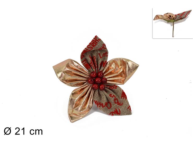 ΛΟΥΛΟΥΔΙ ΧΡΥΣΟ ΜΕΤΑΛΛΙΖΕ ΜΕ ΛΙΝΑΤΣΑ 21cm