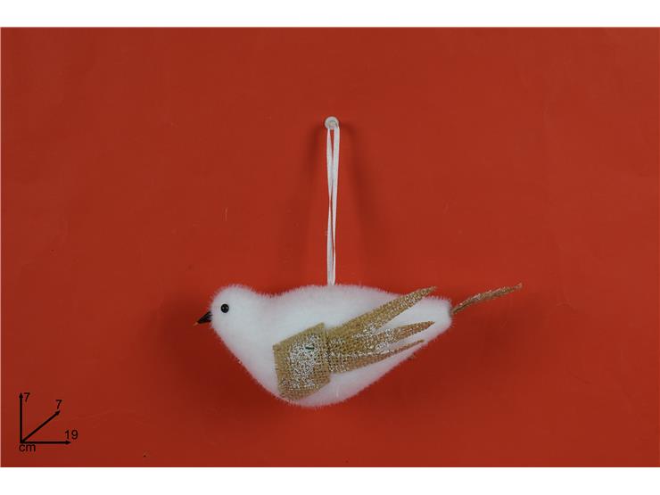 ΠΟΥΛΑΚΙ ΛΕΥΚΟ ΜΕ ΦΤΕΡΑ ΛΙΝΑΤΣΑ 19εκ