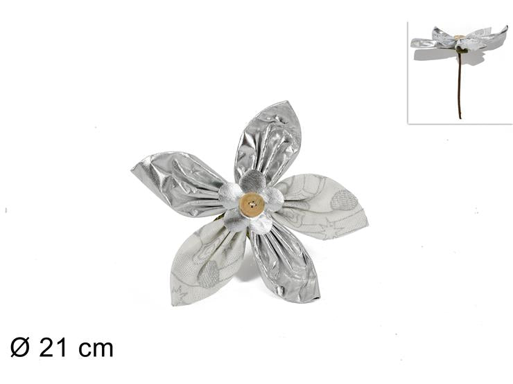 ΛΟΥΛΟΥΔΙ ΑΣΗΜΙ ΜΕΤΑΛΛΙΖΕ ΜΕ ΛΙΝΑΤΣΑ 21cm