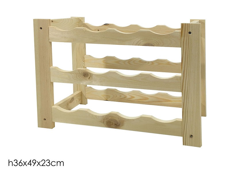ΣΤΑΝΤ ΓΙΑ ΦΙΑΛΕΣ ΠΟΤΟΥ 12ΘΕΣΕΩΝ 36x49x23cm ΞΥΛΙΝΗ ΡΑΦΙΕΡΑ