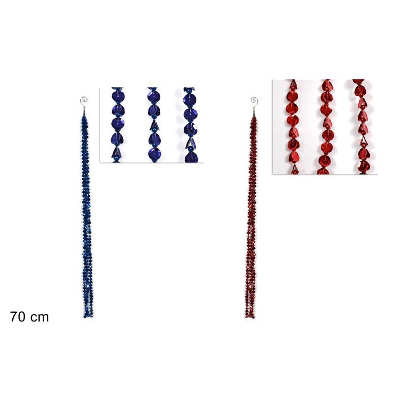 ΓΙΡΛΑΝΤΑ ΜΕ ΠΕΡΛΕΣ ΚΑΙ ΠΑΓΕΤΕΣ 70εκ ΚΡΕΜΑΣΤΗ XMAS