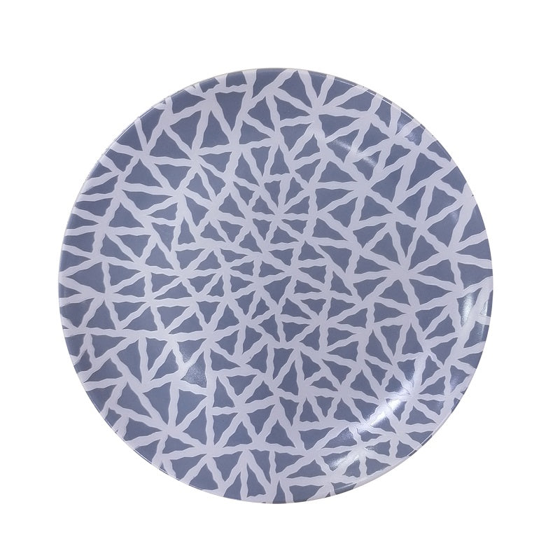 ΠΙΑΤΟ ΡΗΧΟ 27cm TRIANGLES ΛΕΥΚΟ ΣΙΕΛ