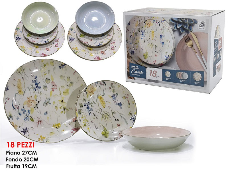 ΣΕΤ ΠΙΑΤΑ 18ΤΕΜ ΜΟΝΟΧΡΩΜΑ & ΜΕ ΣΧΕΔΙΟ CLORIDE