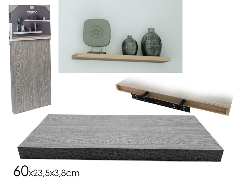 ΡΑΦΙ 60x23.5x3.8cm ΓΚΡΙ