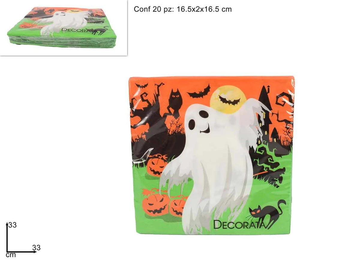 ΧΑΡΤΟΠΕΤΣΕΤΕΣ HALLOWEEN 33x33cm 20TEM ΦΑΝΤΑΣΜΑ