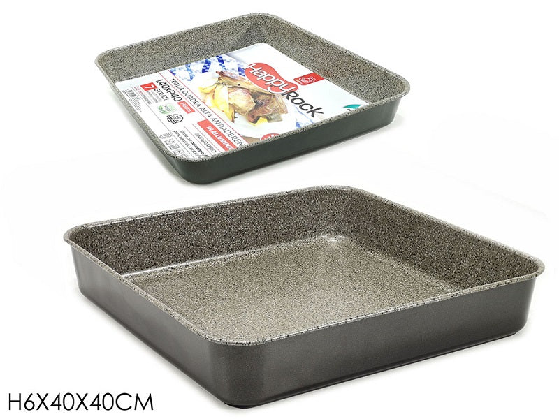 ΤΑΨΙ ΤΕΤΡΑΓΩΝΟ ΑΛΟΥΜΙΝΙΟΥ ΑΝΤΙΚΟΛΛΗΤΙΚΟ 40x40x6cm GUSTO CASA