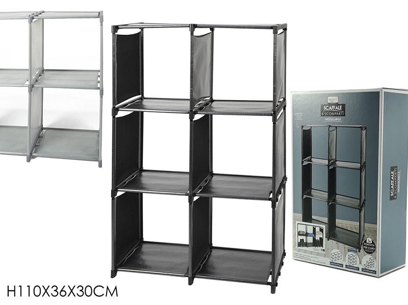 ΠΑΠΟΥΤΣΟΘΗΚΗ ΥΦΑΣΜΑΤΙΝΗ 6 ΘΕΣΕΩΝ 110x36x30cm