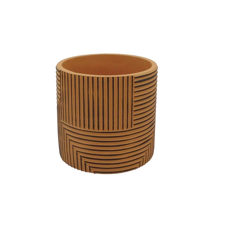 ΚΑΣΠΩ ΚΕΡΑΜΙΚΟ ΠΟΡΤΟΚΑΛΙ ΜΑΥΡΕΣ ΓΡΑΜΜΕΣ 17x16cm