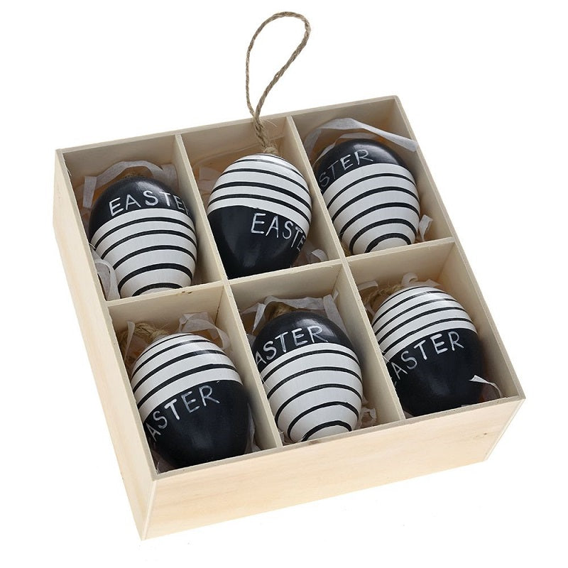 ΑΥΓΑ ΠΑΣΧΑΛΙΝΑ 6ΤΕΜ ΚΡΕΜΑΣΤΑ 6εκ ΣΕ ΞΥΛΙΝΟ ΚΟΥΤΙ