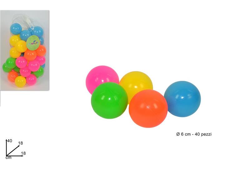 ΜΠΑΛΕΣ 6cm 40ΤΕΜ ΣΕ ΔΙΧΤΥ