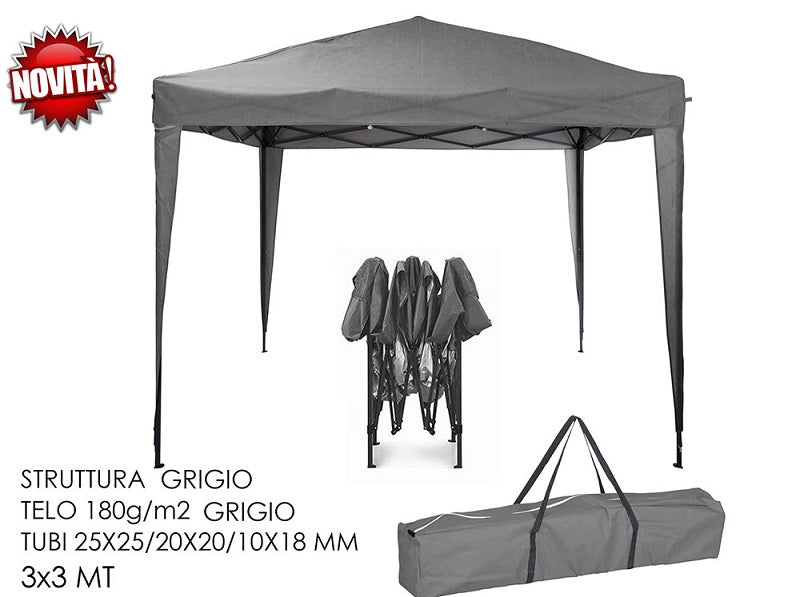 ΚΙΟΣΚΙ 3x3x2.6m ΠΤΥΣΣΟΜΕΝΟ ΜΕ ΘΗΚΗ ΜΕΤΑΦΟΡΑΣ VESTI CASA