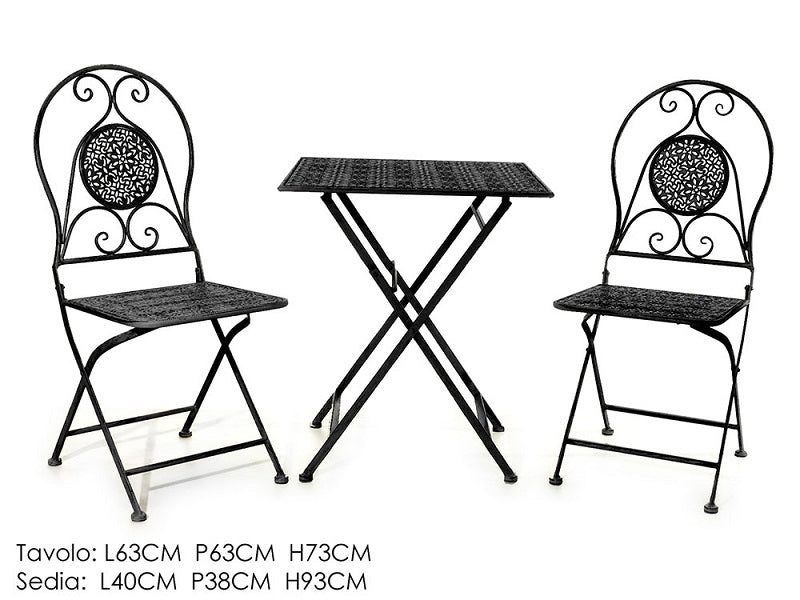 ΤΡΑΠΕΖΙ ΜΕΤΑΛΛΙΚΟ ΜΕ ΔΥΟ ΚΑΡΕΚΛΕΣ ΠΤΥΣΣΟΜΕΝΑ 63x63x73cm ΚΑΙ 40x38x93cm