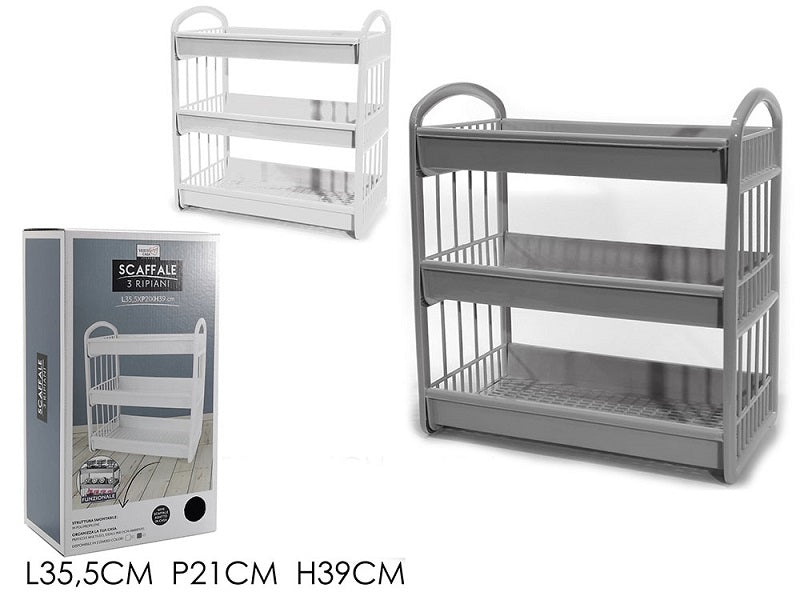 ΡΑΦΙΕΡΑ ΠΑΓΚΟΥ 3 ΘΕΣΕΩΝ ΠΛΑΣΤΙΚΗ 35.5x21x39cm